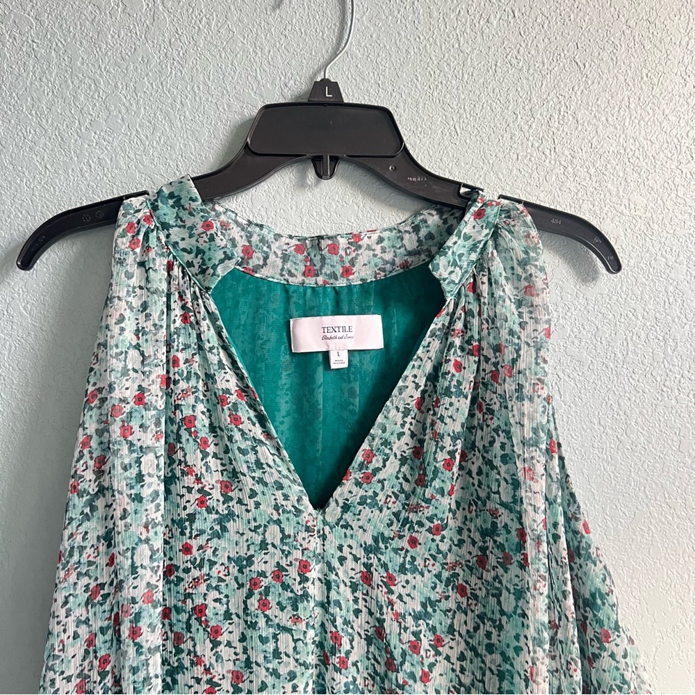 TEXTILE Elizabeth and James Mint Green Floral Maxi Dress - Picture 3 of 9
